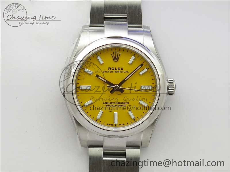 Oyster Perpetual 31mm 277200 EWF Best Edition Yellow Dial on SS Bracelet 6T15