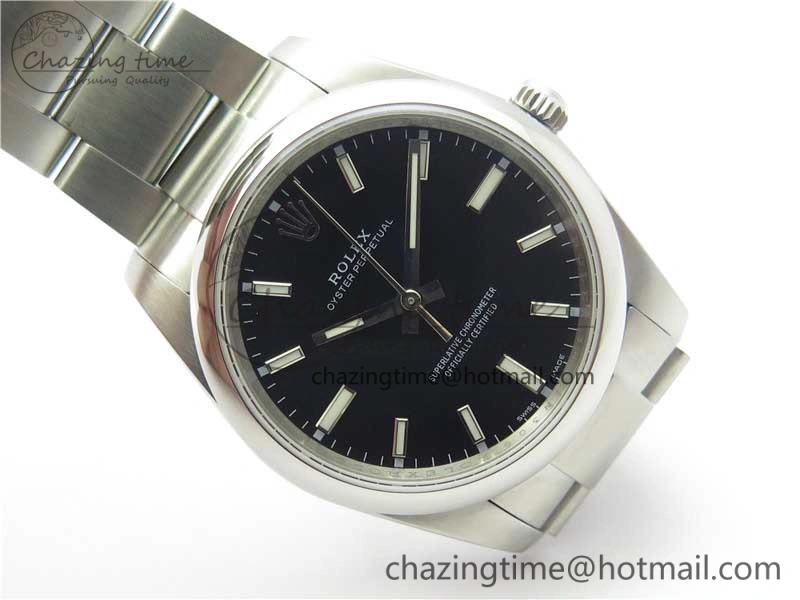 Oyster Perpetual 34mm 114200 UBF Best Edition Black Dial on SS Bracelet A2824