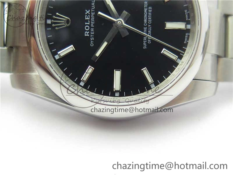 Oyster Perpetual 34mm 114200 UBF Best Edition Black Dial on SS Bracelet A2824