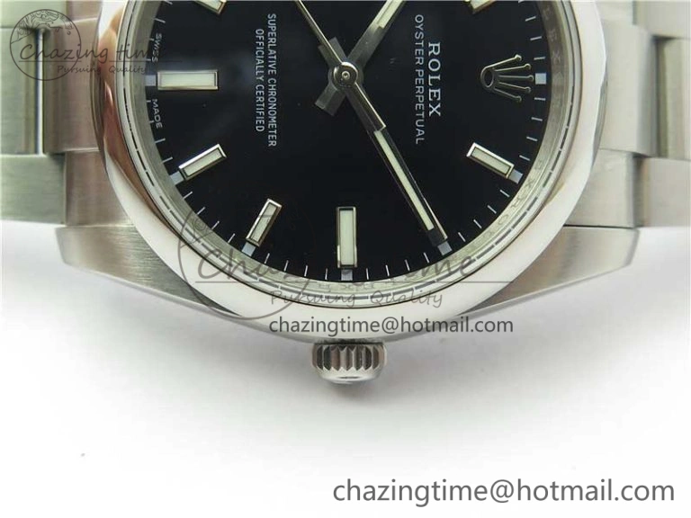 Oyster Perpetual 34mm 114200 UBF Best Edition Black Dial on SS Bracelet A2824