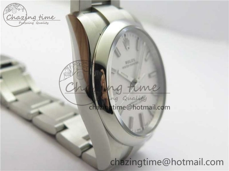 Oyster Perpetual 34mm 114200 UBF Best Edition White Dial on SS Bracelet A2824