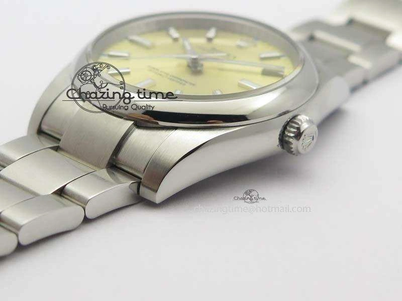 Oyster Perpetual 34mm Ladies 114300 1:1 Best Edition Champagne Dial On SS Bracelet A2824