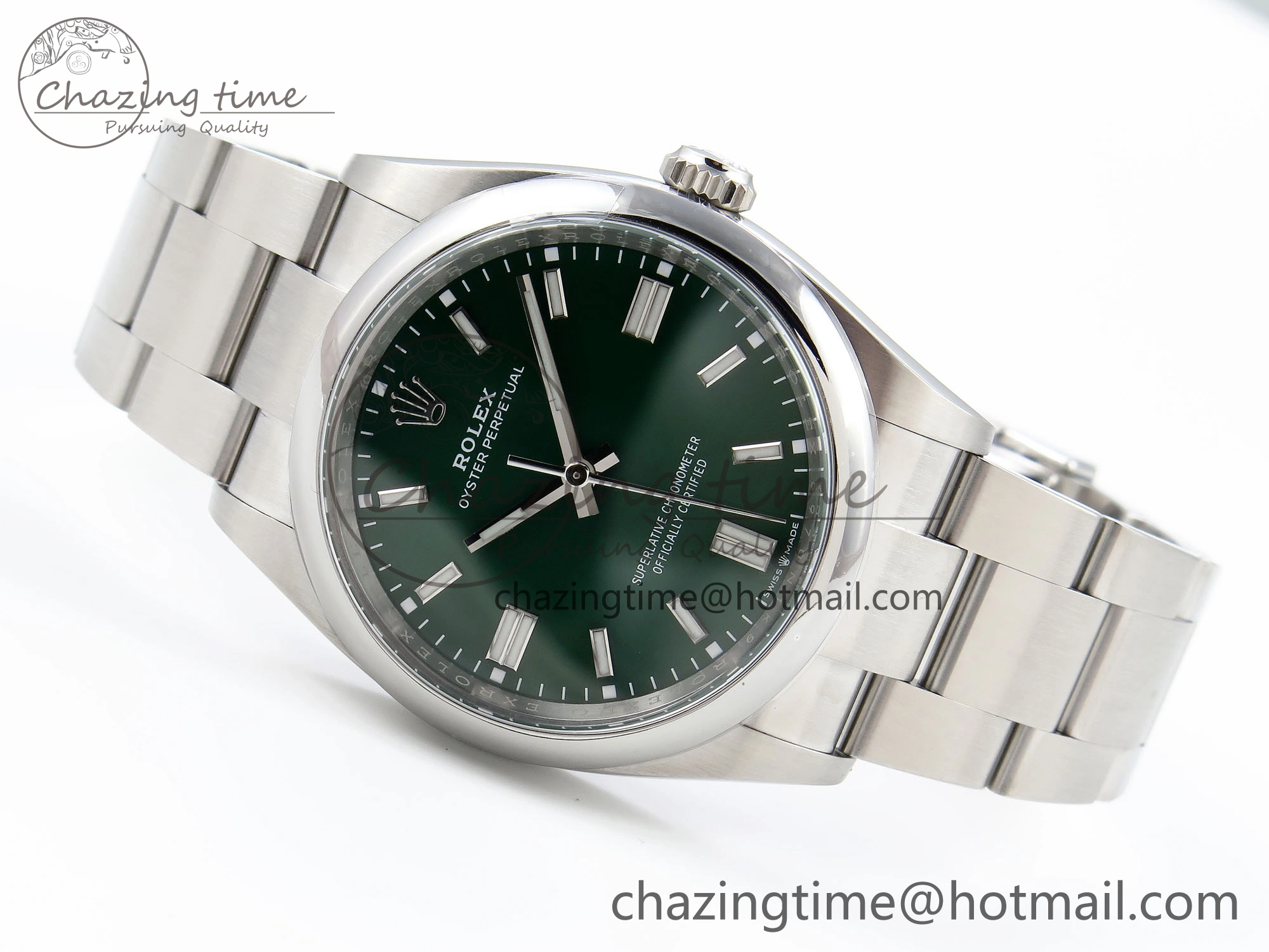 Oyster Perpetual 36mm 126000 Clean 1:1 Best Edition 904L Steel Green Dial on SS Bracelet VR3230