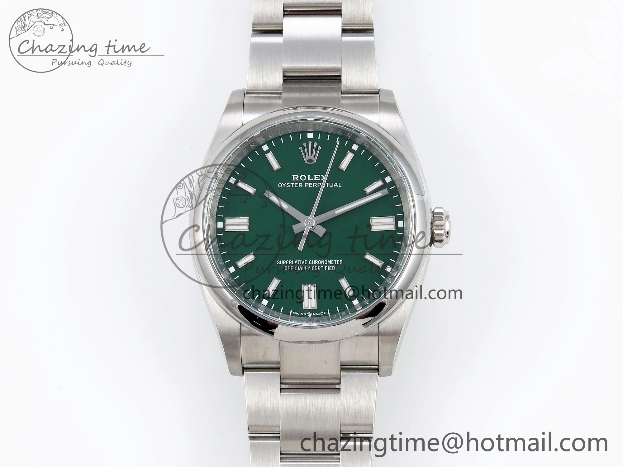 Oyster Perpetual 36mm 126000 Clean 1:1 Best Edition 904L Steel Green Dial on SS Bracelet VR3230