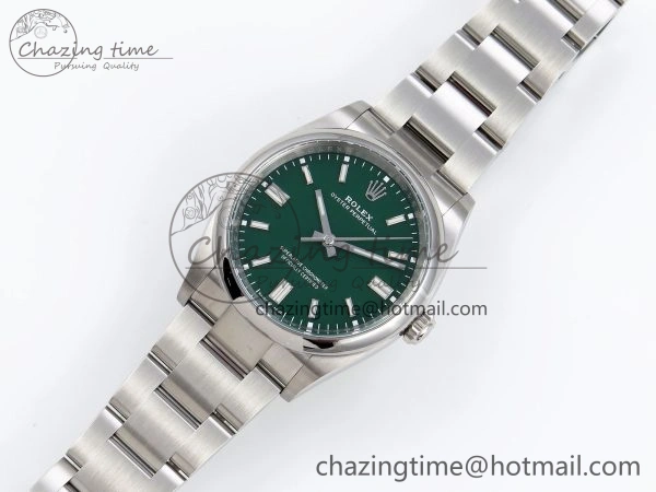 Oyster Perpetual 36mm 126000 Clean 1:1 Best Edition 904L Steel Green Dial on SS Bracelet VR3230