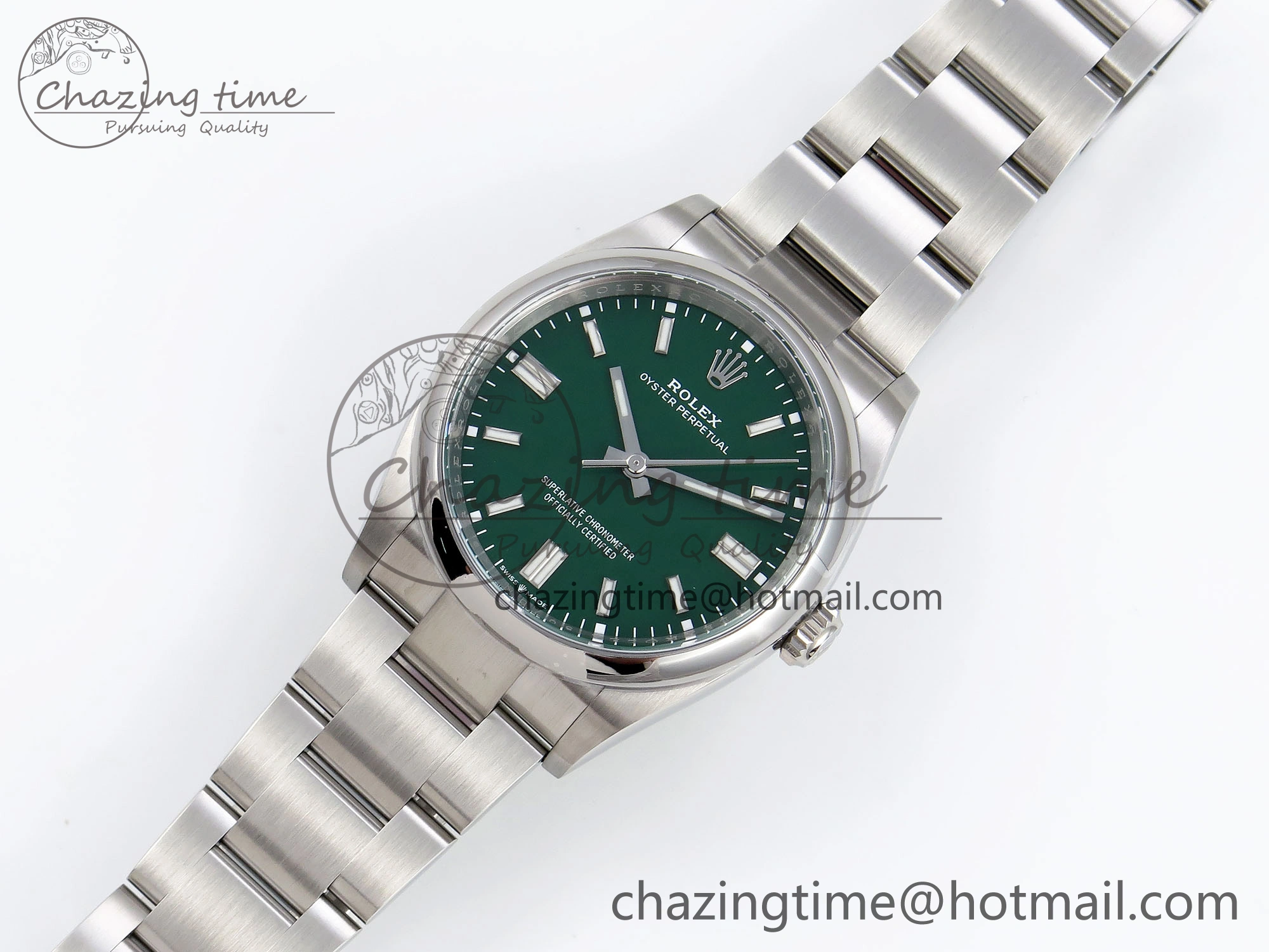 Oyster Perpetual 36mm 126000 Clean 1:1 Best Edition 904L Steel Green Dial on SS Bracelet VR3230