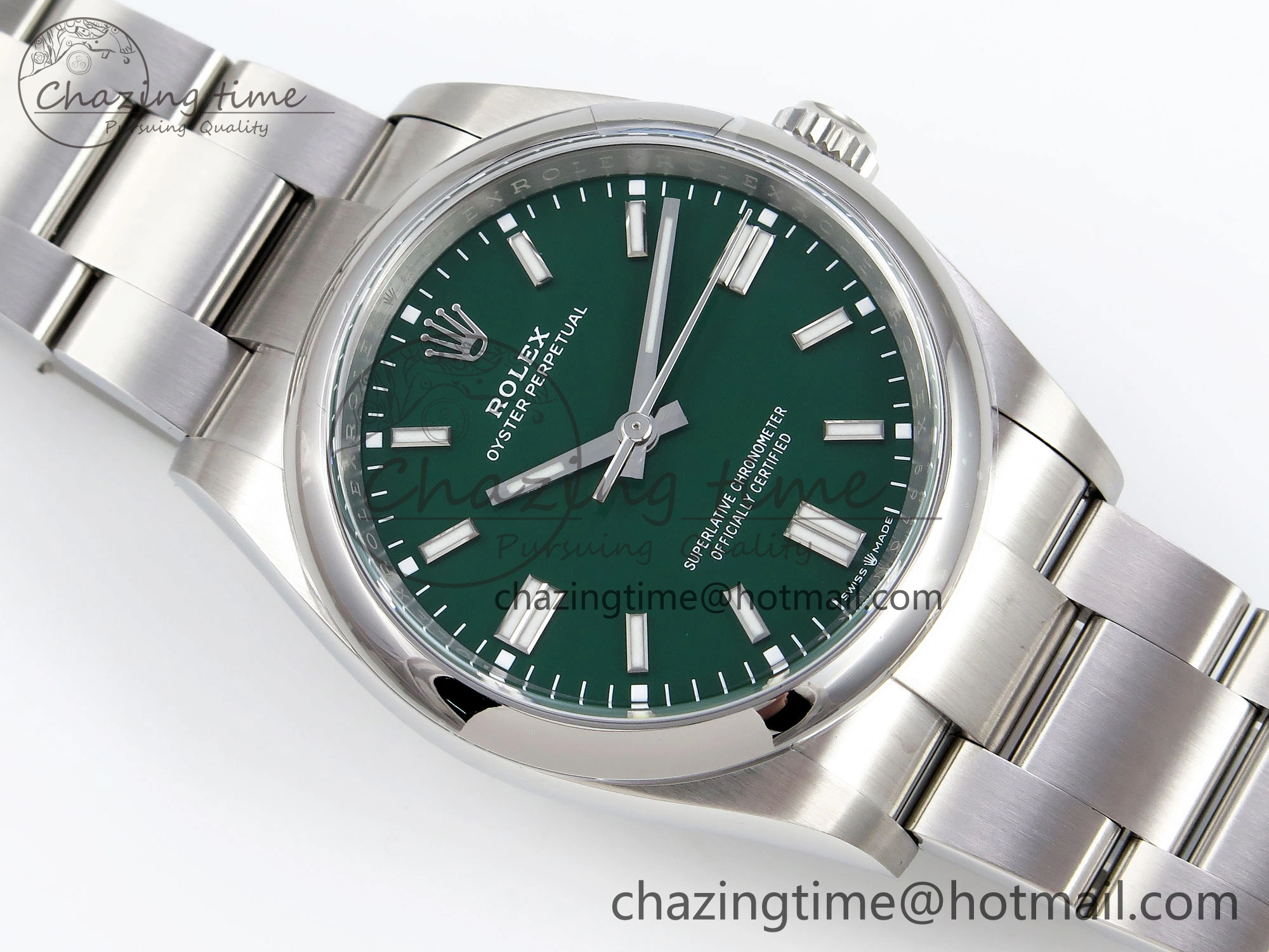 Oyster Perpetual 36mm 126000 Clean 1:1 Best Edition 904L Steel Green Dial on SS Bracelet VR3230