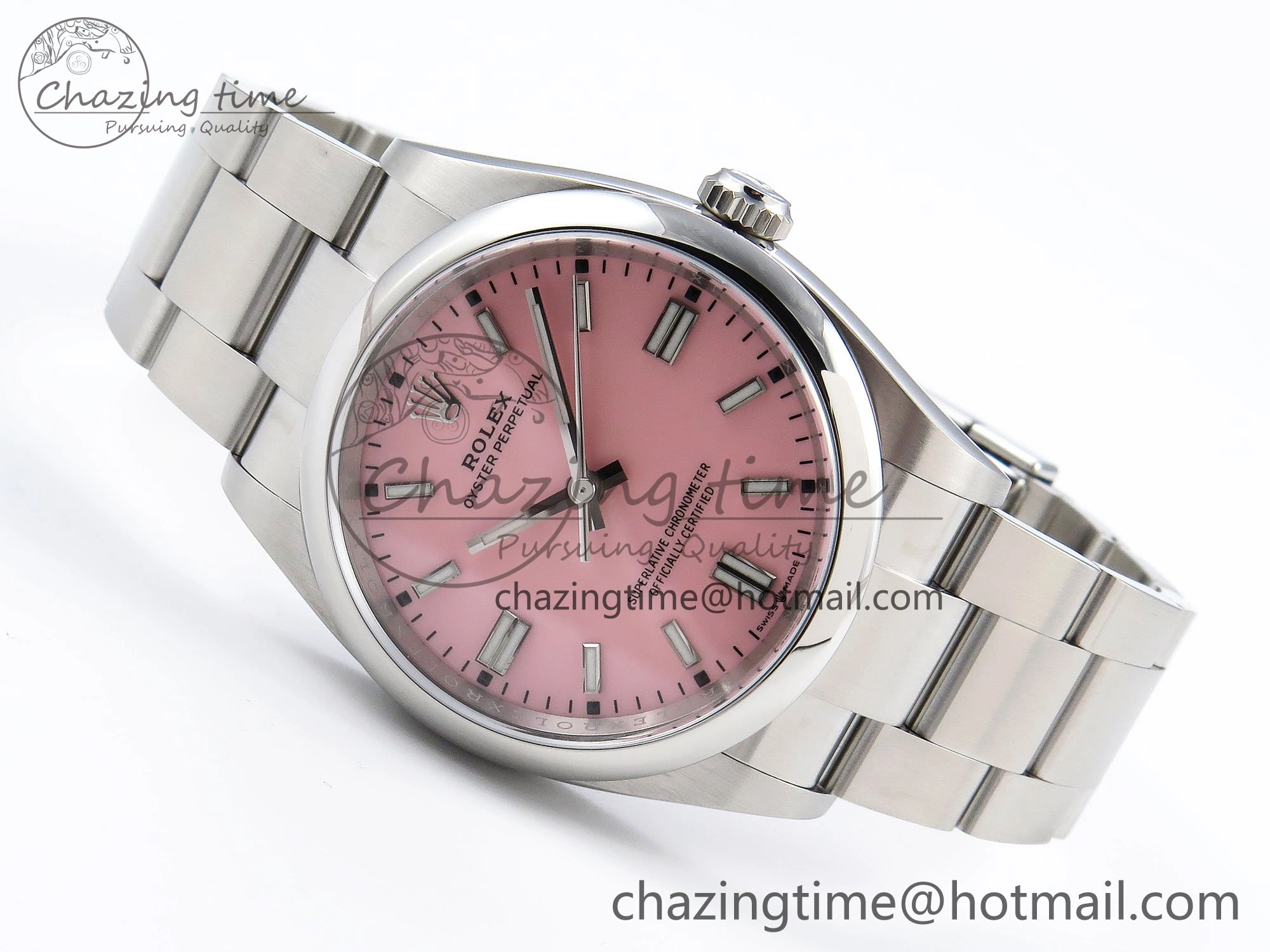 Oyster Perpetual 36mm 126000 Clean 1:1 Best Edition 904L Steel Pink Dial on SS Bracelet VR3230