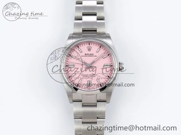 Oyster Perpetual 36mm 126000 Clean 1:1 Best Edition 904L Steel Pink Dial on SS Bracelet VR3230