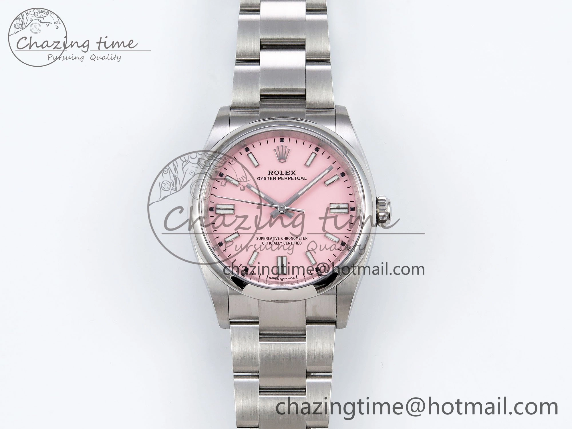 Oyster Perpetual 36mm 126000 Clean 1:1 Best Edition 904L Steel Pink Dial on SS Bracelet VR3230