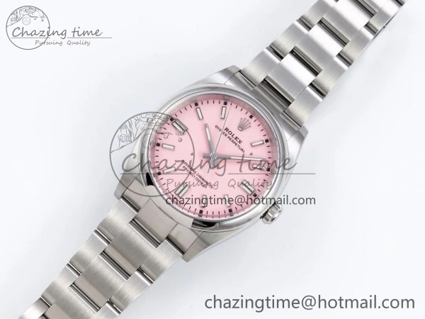 Oyster Perpetual 36mm 126000 Clean 1:1 Best Edition 904L Steel Pink Dial on SS Bracelet VR3230