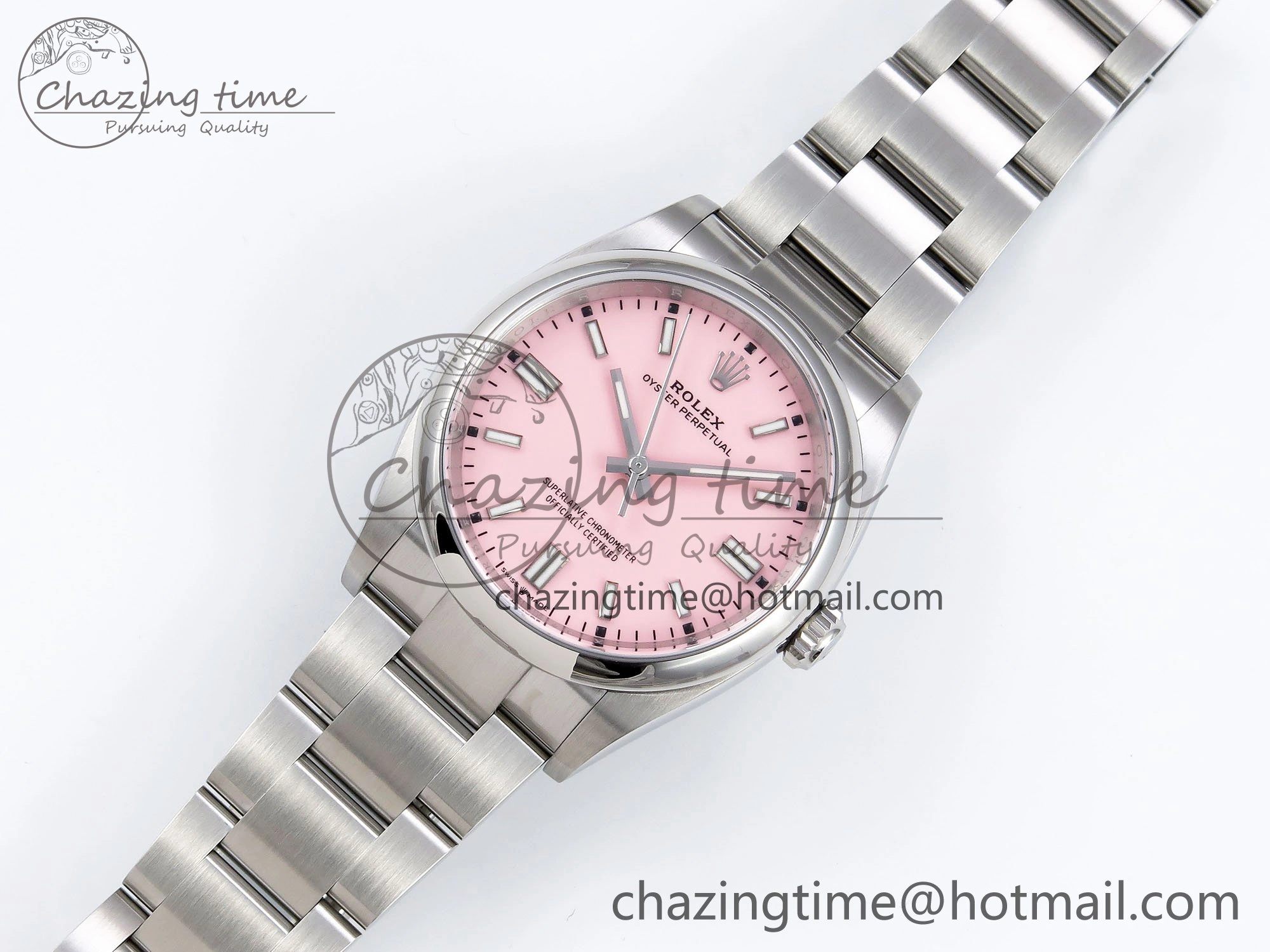 Oyster Perpetual 36mm 126000 Clean 1:1 Best Edition 904L Steel Pink Dial on SS Bracelet VR3230