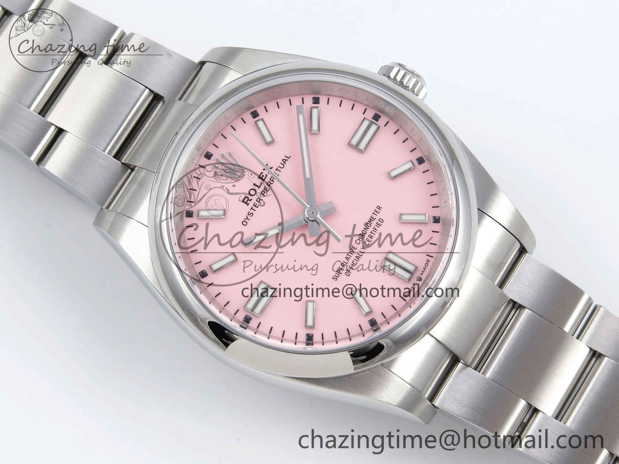 Oyster Perpetual 36mm 126000 Clean 1:1 Best Edition 904L Steel Pink Dial on SS Bracelet VR3230