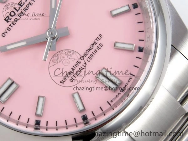 Oyster Perpetual 36mm 126000 Clean 1:1 Best Edition 904L Steel Pink Dial on SS Bracelet VR3230