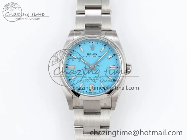 Oyster Perpetual 36mm 126000 Clean 1:1 Best Edition 904L Steel Tiffany Blue Dial on SS Bracelet VR3230