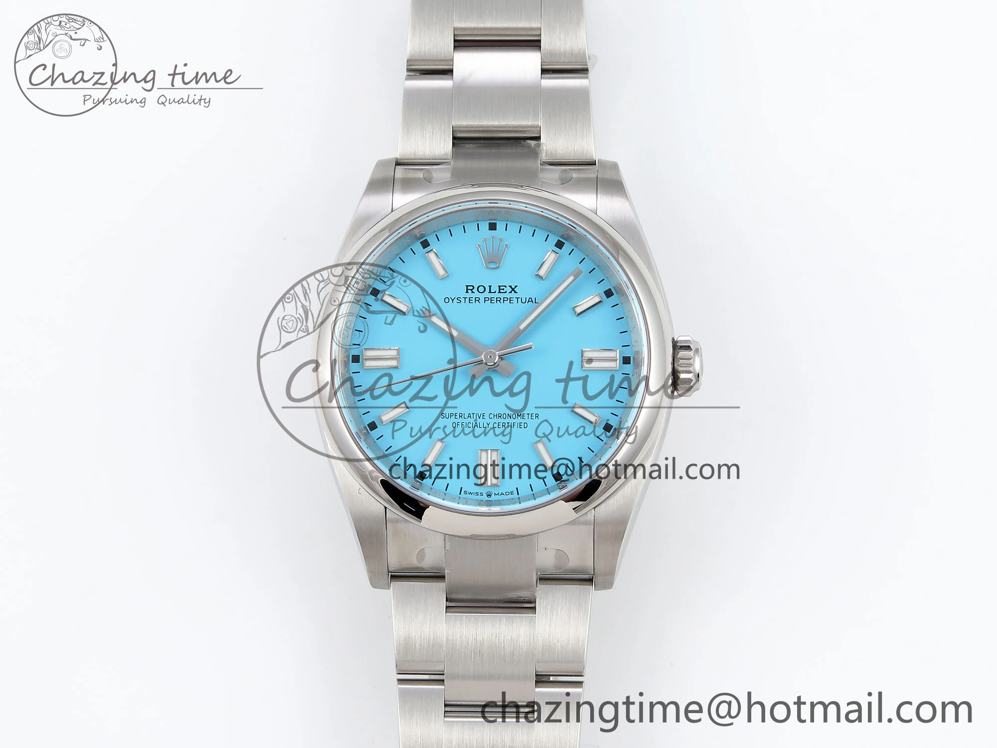 Oyster Perpetual 36mm 126000 Clean 1:1 Best Edition 904L Steel Tiffany Blue Dial on SS Bracelet VR3230