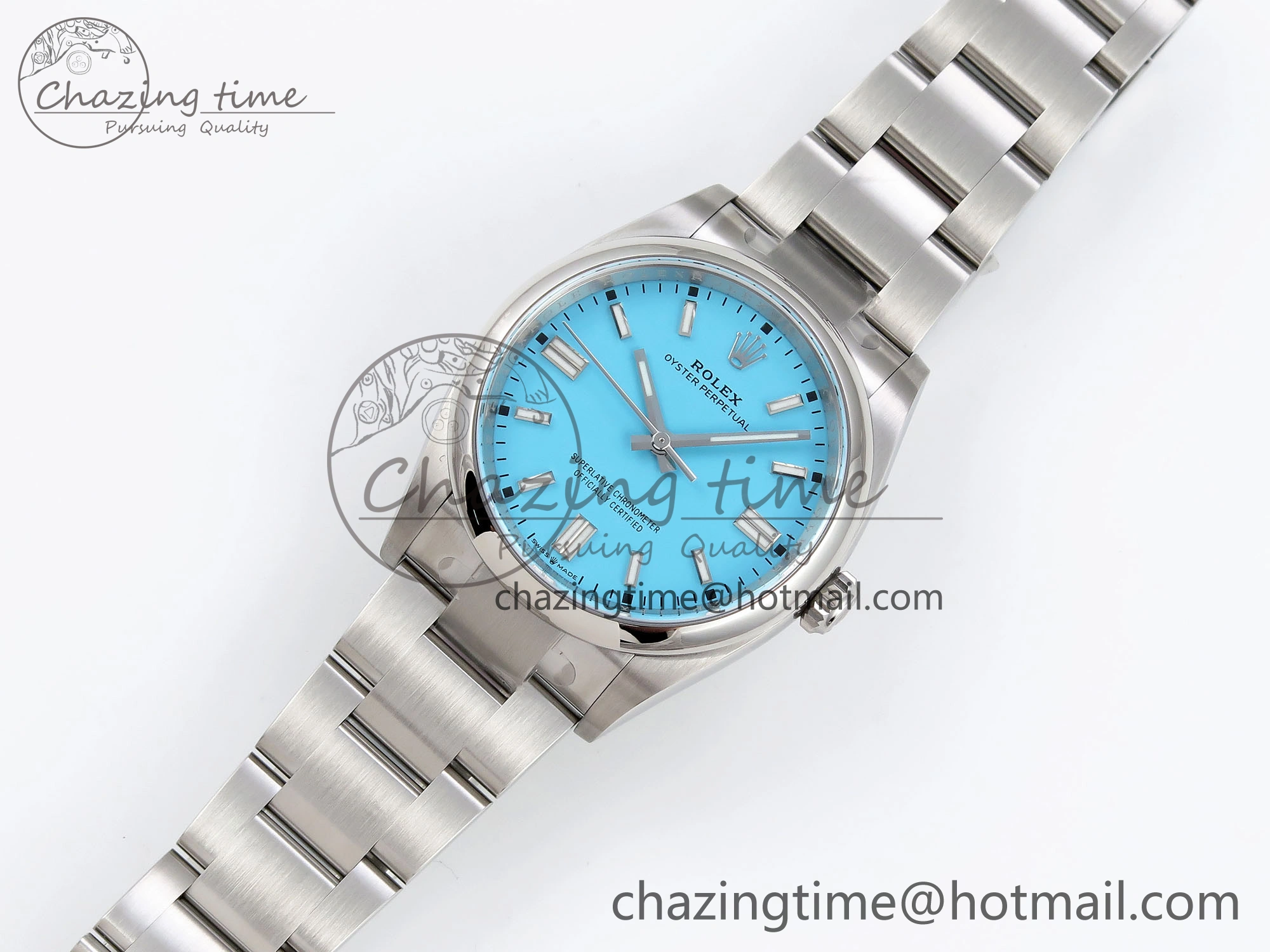 Oyster Perpetual 36mm 126000 Clean 1:1 Best Edition 904L Steel Tiffany Blue Dial on SS Bracelet VR3230