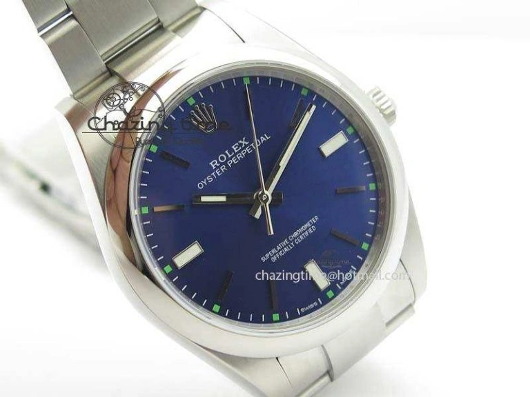 Oyster Perpetual 39mm 114300 1:1 Best Edition Blue Dial On SS Bracelet A2824