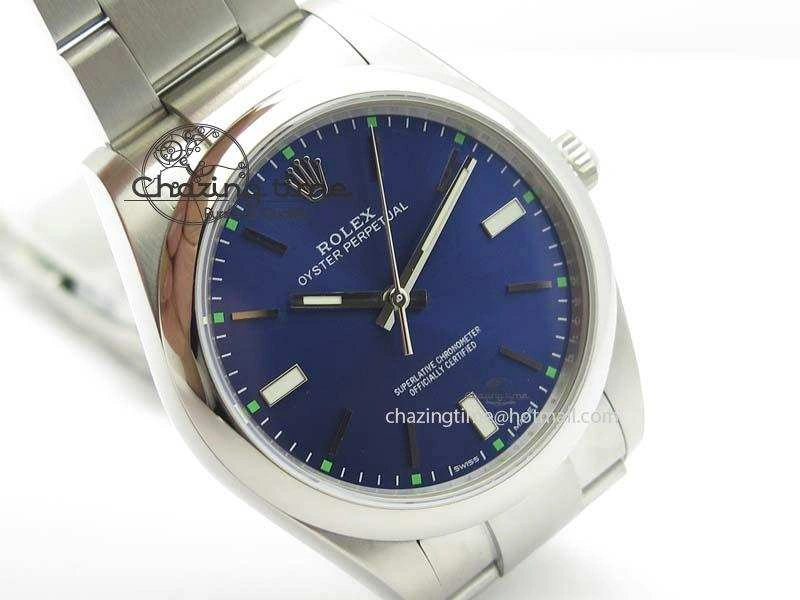 Oyster Perpetual 39mm 114300 1:1 Best Edition Blue Dial On SS Bracelet A2824