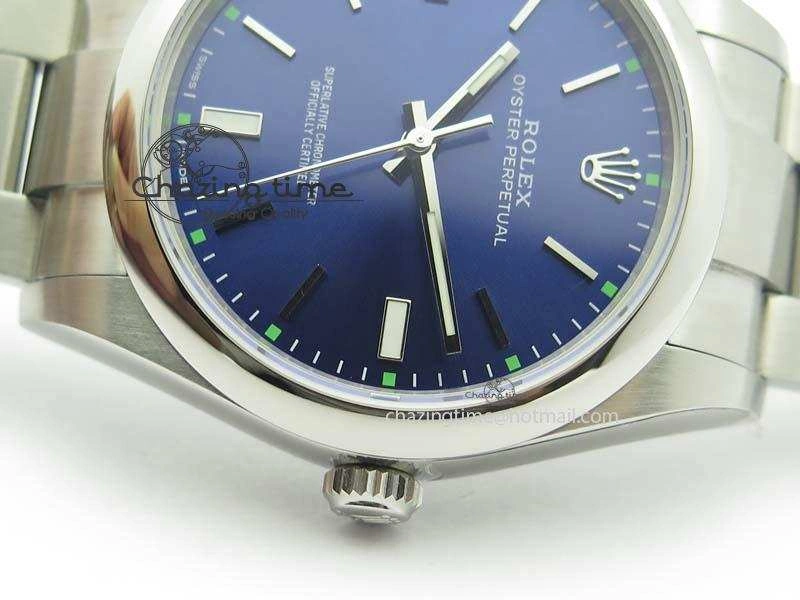 Oyster Perpetual 39mm 114300 1:1 Best Edition Blue Dial On SS Bracelet A2824