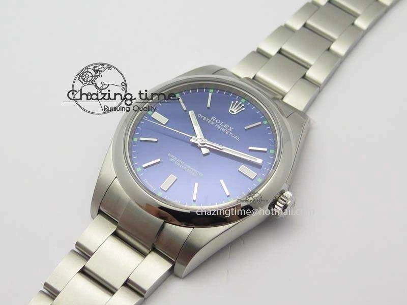 Oyster Perpetual 39mm 114300 1:1 Best Edition Blue Dial On SS Bracelet A2824