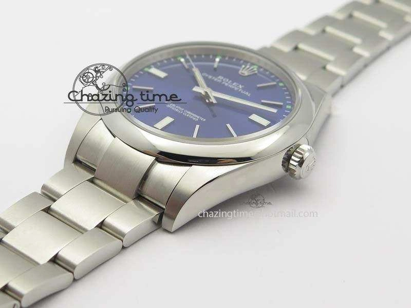 Oyster Perpetual 39mm 114300 1:1 Best Edition Blue Dial On SS Bracelet A2824