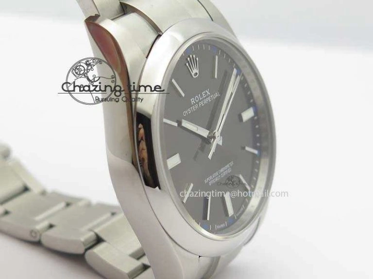 Oyster Perpetual 39mm 114300 1:1 Best Edition Gray Dial On SS Bracelet A2824