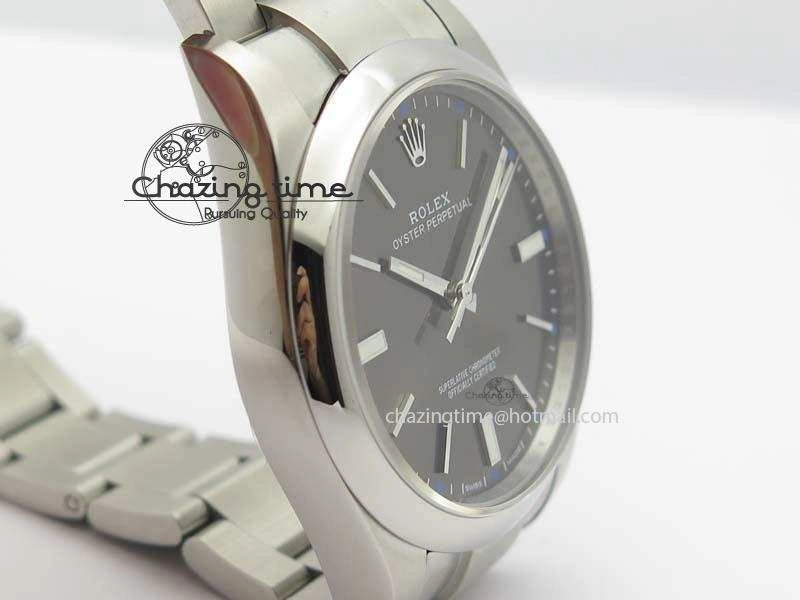 Oyster Perpetual 39mm 114300 1:1 Best Edition Gray Dial On SS Bracelet A2824
