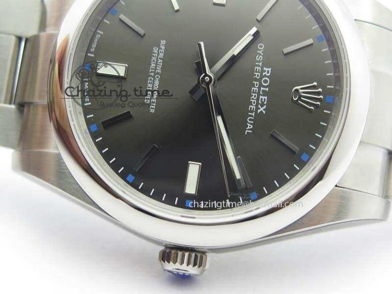 Oyster Perpetual 39mm 114300 1:1 Best Edition Gray Dial On SS Bracelet A2824