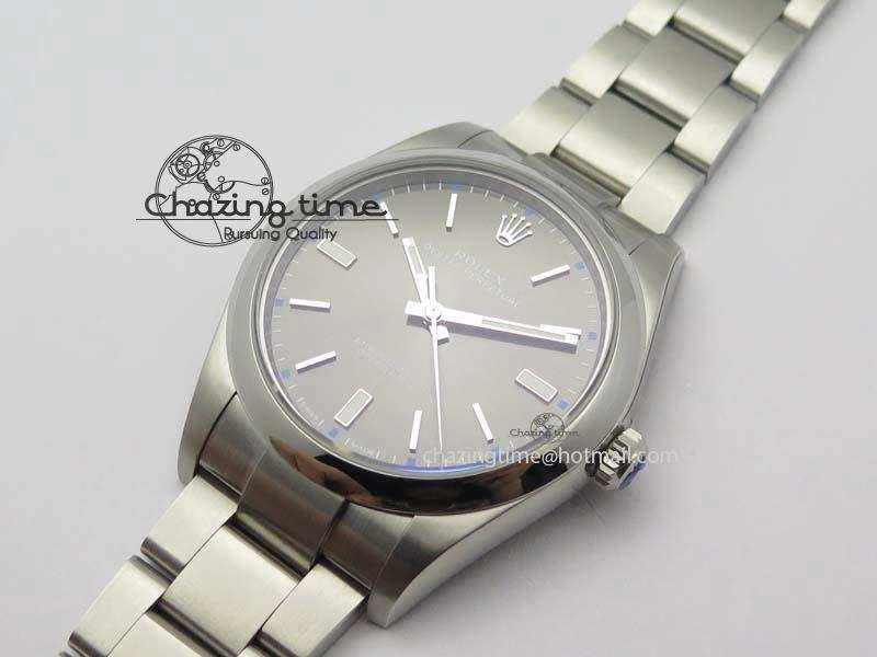 Oyster Perpetual 39mm 114300 1:1 Best Edition Gray Dial On SS Bracelet A2824