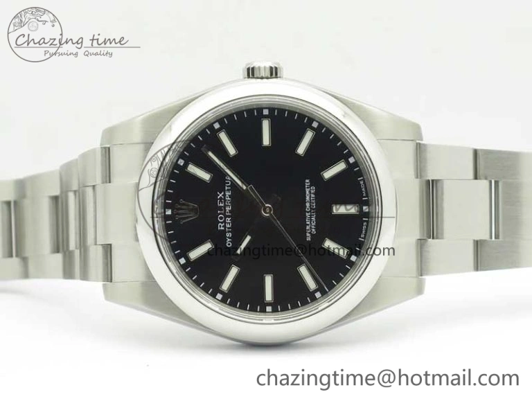 Oyster Perpetual 39mm 114300 ARF 1:1 Best Edition 904L SS Case and Bracelet Black Dial SH3132