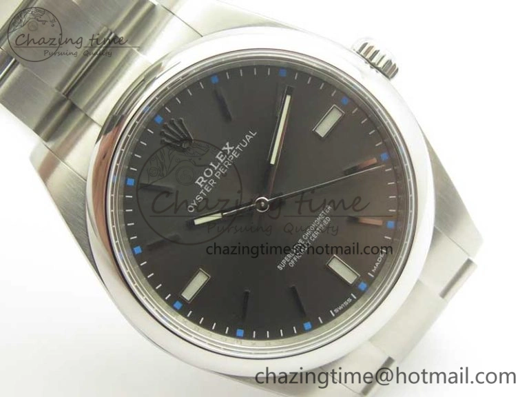 Oyster Perpetual 39mm 114300 ARF 1:1 Best Edition 904L SS Case and Bracelet Gray Rhodium Dial SH3132