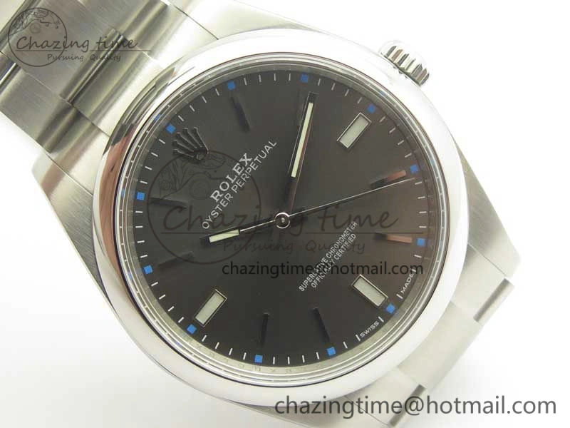 Oyster Perpetual 39mm 114300 ARF 1:1 Best Edition 904L SS Case and Bracelet Gray Rhodium Dial SH3132