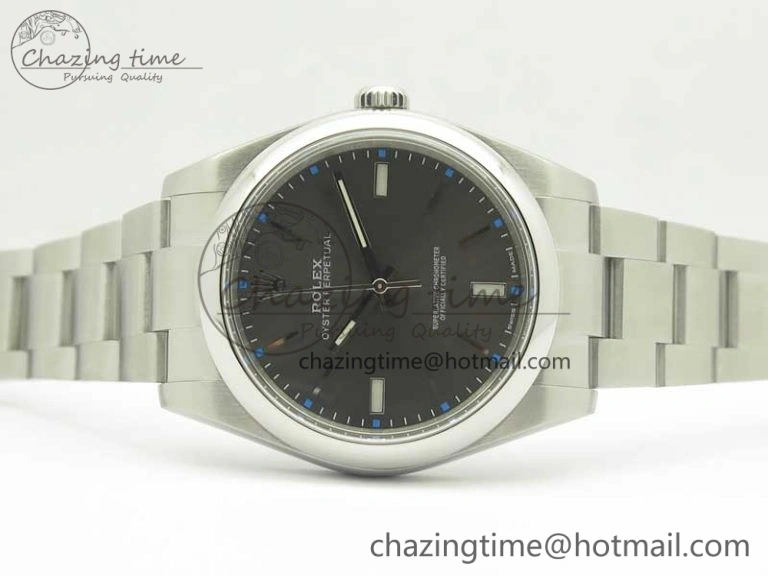Oyster Perpetual 39mm 114300 ARF 1:1 Best Edition 904L SS Case and Bracelet Gray Rhodium Dial SH3132
