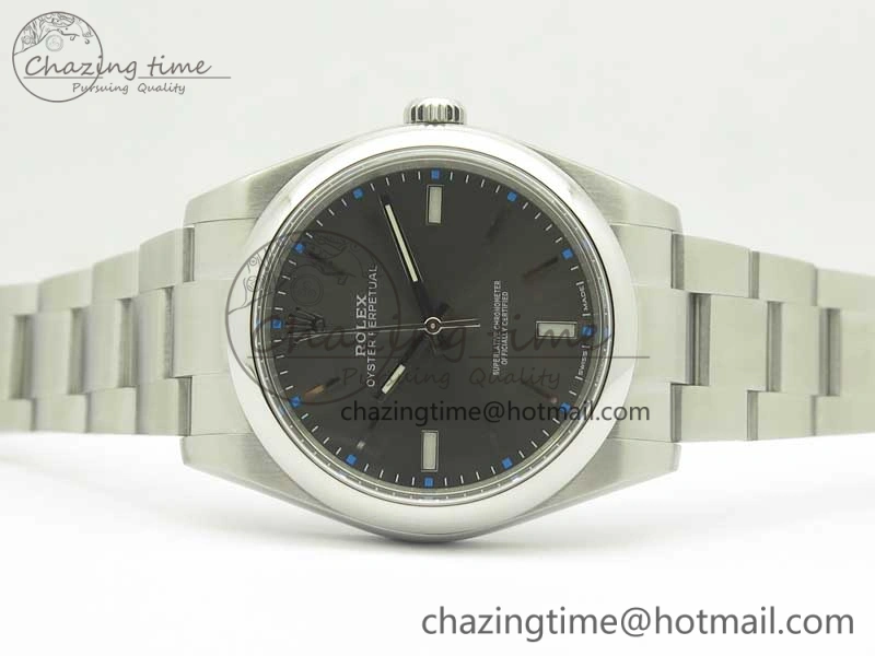 Oyster Perpetual 39mm 114300 ARF 1:1 Best Edition 904L SS Case and Bracelet Gray Rhodium Dial SH3132