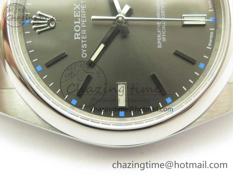 Oyster Perpetual 39mm 114300 ARF 1:1 Best Edition 904L SS Case and Bracelet Gray Rhodium Dial SH3132