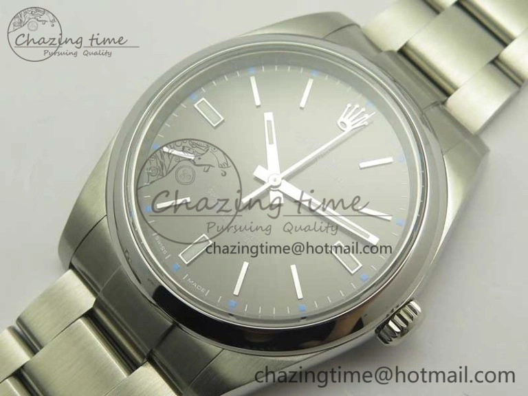 Oyster Perpetual 39mm 114300 ARF 1:1 Best Edition 904L SS Case and Bracelet Gray Rhodium Dial SH3132