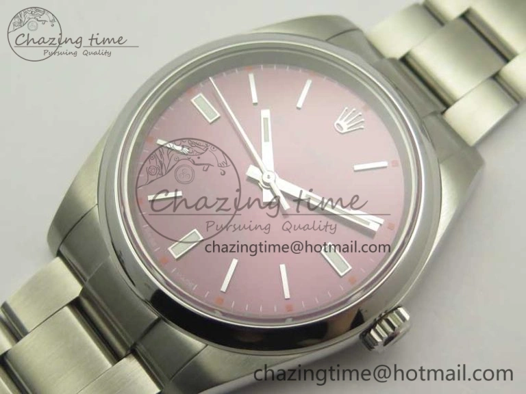 Oyster Perpetual 39mm 114300 ARF 1:1 Best Edition 904L SS Case and Bracelet Red Grape Dial SH3132