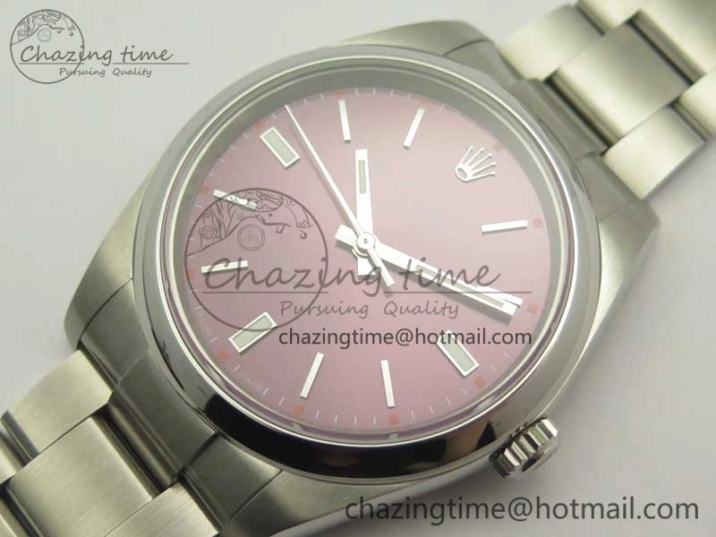 Oyster Perpetual 39mm 114300 ARF 1:1 Best Edition 904L SS Case and Bracelet Red Grape Dial SH3132