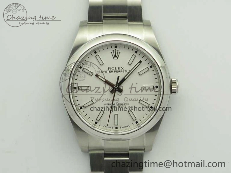 Oyster Perpetual 39mm 114300 ARF 1:1 Best Edition 904L SS Case and Bracelet White Dial SH3132