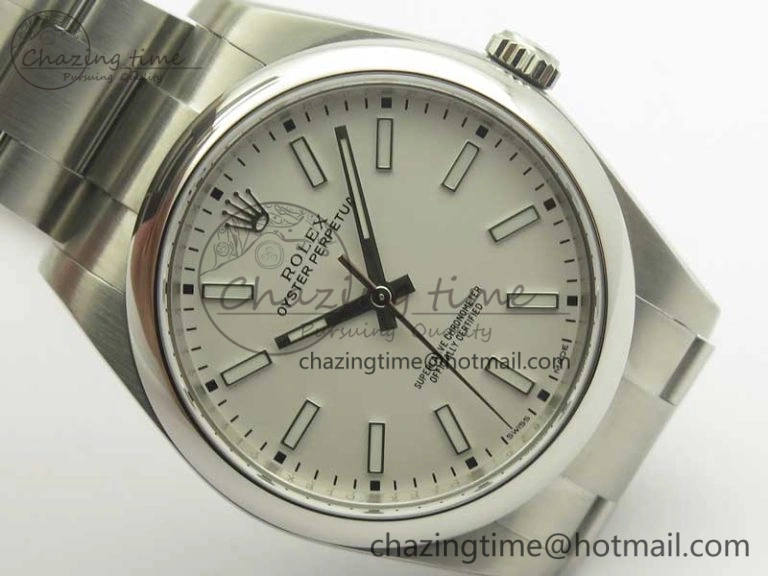 Oyster Perpetual 39mm 114300 ARF 1:1 Best Edition 904L SS Case and Bracelet White Dial SH3132