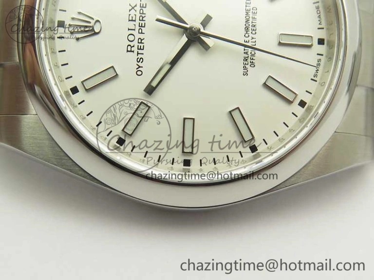 Oyster Perpetual 39mm 114300 ARF 1:1 Best Edition 904L SS Case and Bracelet White Dial SH3132
