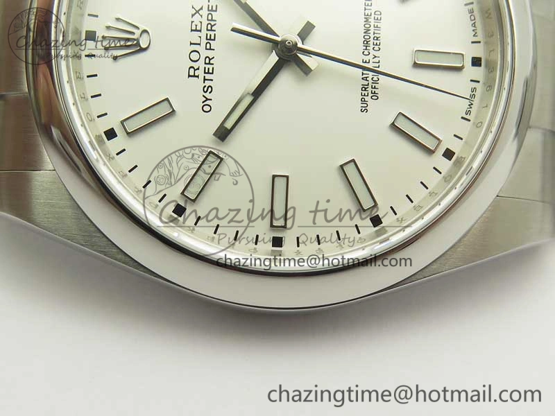 Oyster Perpetual 39mm 114300 ARF 1:1 Best Edition 904L SS Case and Bracelet White Dial SH3132