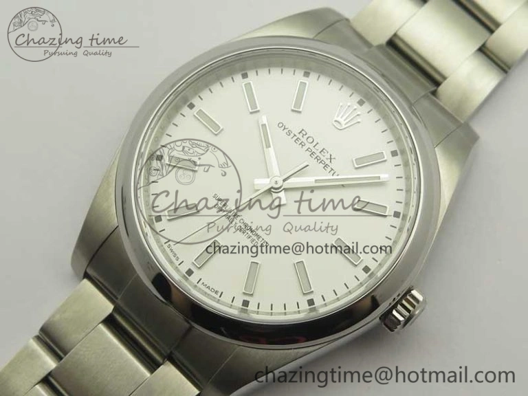 Oyster Perpetual 39mm 114300 ARF 1:1 Best Edition 904L SS Case and Bracelet White Dial SH3132