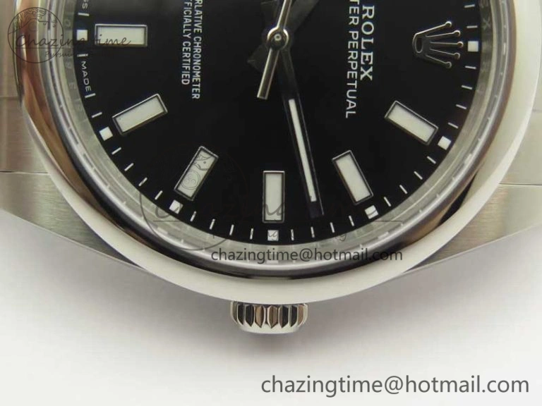 Oyster Perpetual 39mm 114300 BP Maker 1:1 Best Edition Black Dial on SS Bracelet SA3132