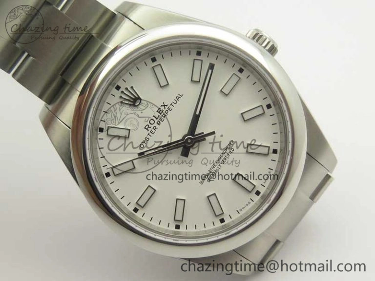 Oyster Perpetual 39mm 114300 BP Maker 1:1 Best Edition White Dial on SS Bracelet SA3132