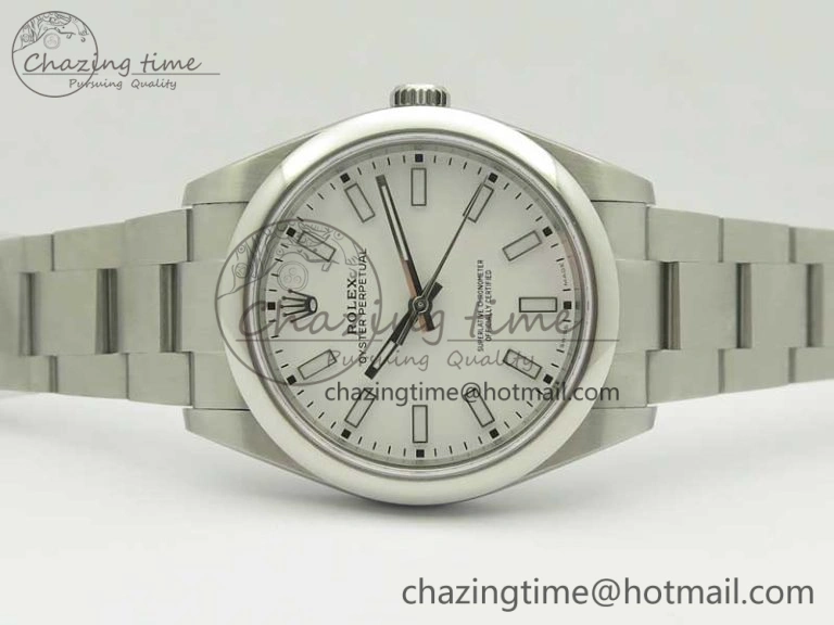Oyster Perpetual 39mm 114300 BP Maker 1:1 Best Edition White Dial on SS Bracelet SA3132