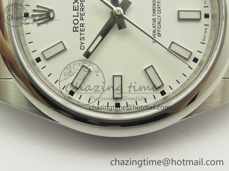 Oyster Perpetual 39mm 114300 BP Maker 1:1 Best Edition White Dial on SS Bracelet SA3132