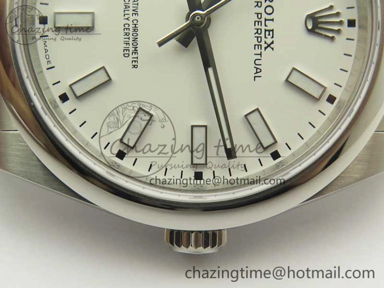 Oyster Perpetual 39mm 114300 BP Maker 1:1 Best Edition White Dial on SS Bracelet SA3132