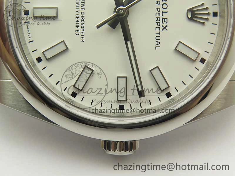 Oyster Perpetual 39mm 114300 BP Maker 1:1 Best Edition White Dial on SS Bracelet SA3132